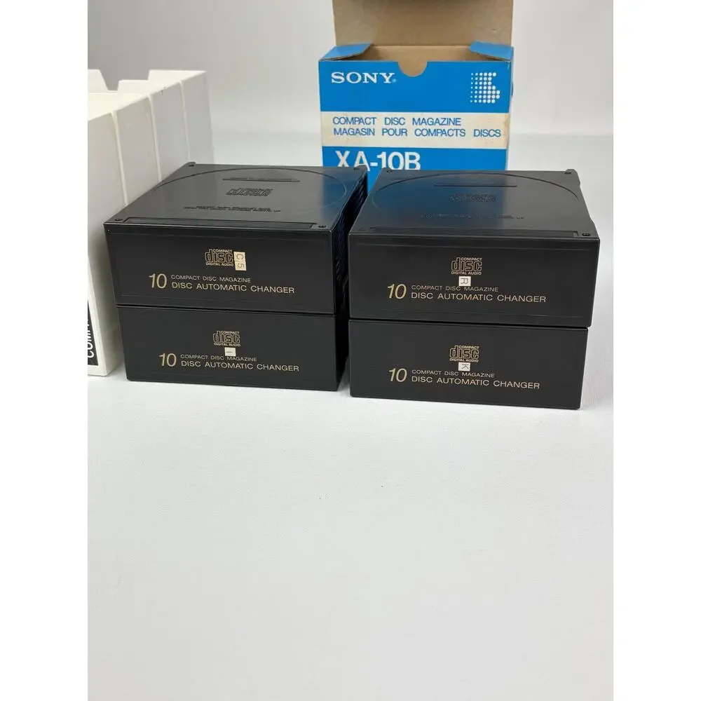 Lot of 4-Sony XA-10B 10-Disc Compact Disc CD Magazine Cartridges